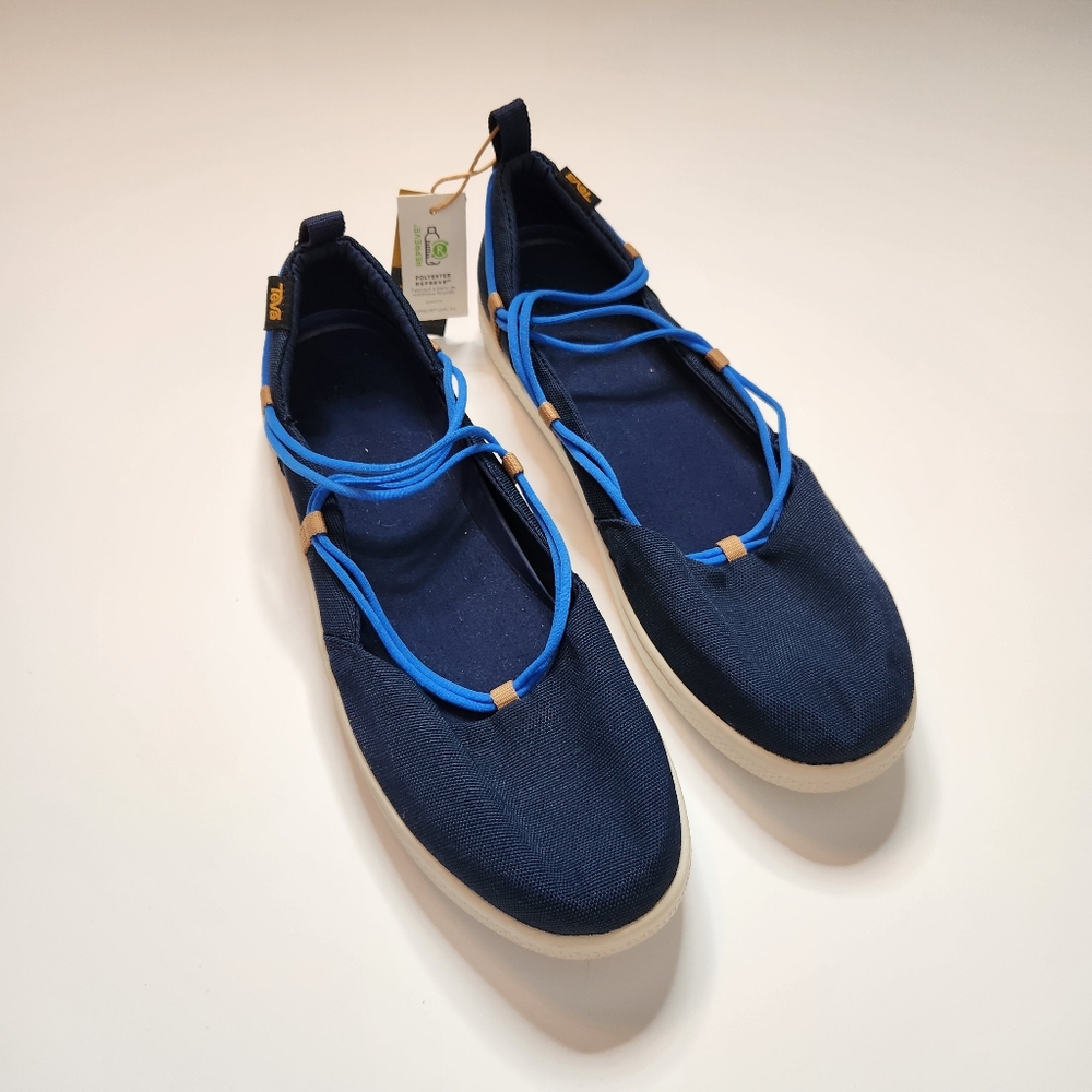 NWT Teva Black Iris & French Blue Voya Infinity Mary Jane Flats Womens Size 11 - Picture 2 of 8